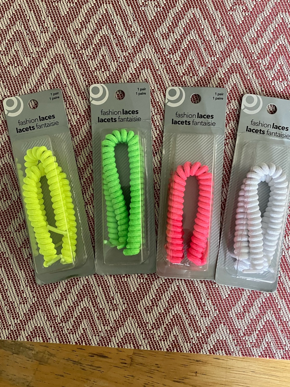 Kids Spiral Shoe Laces - Neon Yellow, Neon Green, Neon Pink, White
